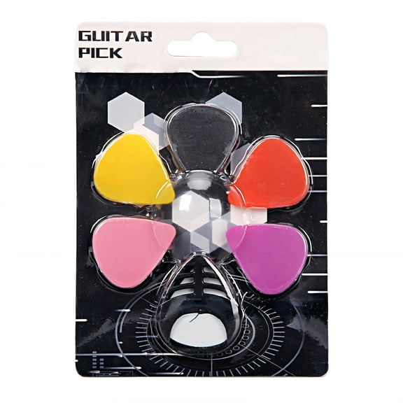 SEPTRIO 2026 New 6Pcs Guitar Picks Celluloid Guitar Slide 0.46Mm Guitar Accessories Multicolor for Rock Blues Jazz Practice Live Performances