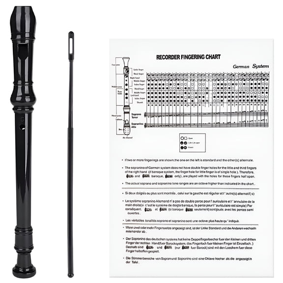 SEPTRIO 2026 New 8 Hole Recorder Instrument G Key Traditional Flute with Cleaning Rod Manual for Music Practice,Beginners,School Bands,Home,Music Education,Music Lessons
