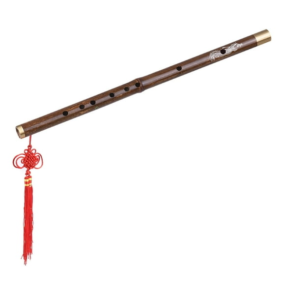 SEPTRIO 2026 New Black Bamboo Dizi Flute Traditional Handmade Chinese Musical Woodwind Instrument Key of C Study Level for Beginners,Practice,School,Music Class,Home