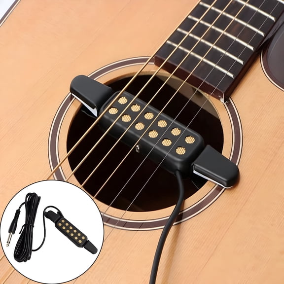 SEPTRIO 2026 New Classic Acoustic Guitar Pickup Transducer Amplifier Guitar Pickup Soundhole Pickup for Guitar Parts Accessories Noise Guitar Pickups(Plastic)For Home,Studio,Stage,Practice