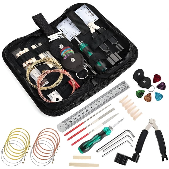 SEPTRIO 2026 New Guitar Repairing Kit Guitar Care Kit Maintenance Tool Set Cleaning Accessories for Guitar Maintenance,Cleaning,Tuning,Repairs,Music Studios,Home Use.
