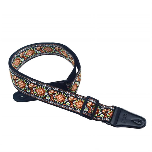 SEPTRIO 2026 New Guitar Strap Embroidered Jacquard Bass Guitar Strap Adjustable Soft Cotton Electric Guitar Strap for Electric Guitar Acoustic Guitar Stage Practice 82-137Cm Multicolor9