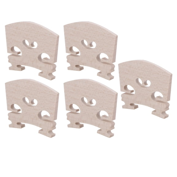 SEPTRIO 2026 New Maple Wood Violin Bridge,5Pcs Violin Bridge Maple Wood Replacement for 4/4 Size Musical Instrument Accessories,Bridge for 4/4 Violin