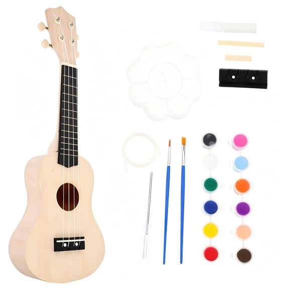 SEPTRIO 2026 New Ukulele Project Handmade Musical Instrument Simple Diy Kit Wearable Suite Wooden 21 Inch