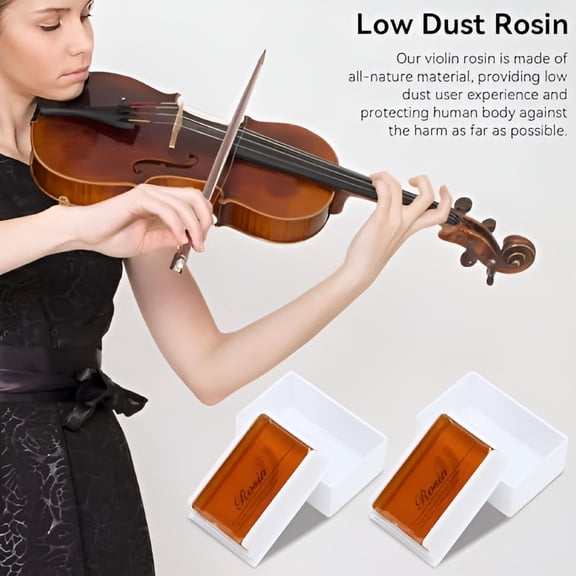 SEPTRIO 2026 New Violin Rosin 2 Pack Rosin for Violin Cello Viola Light Low Dust Rosin Natural Rosin for Bows Rosin Violin for Violin Viola Cello Bowed String(Brown)