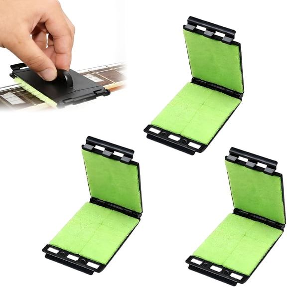 SEPTRIO 3-Pack Guitar String Cleaner Scrubber, Guitar Fretboard Cleaner Wiper, Fingerboard Cleaning Cloth, String Cleaning Maintenance Care Kit for Guitar Bass Ukulele Mandolin