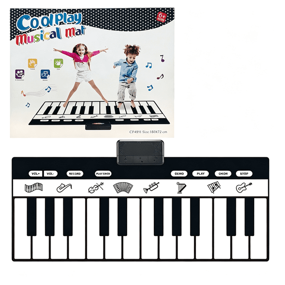 SEPTRIO 6Ft.Piano Mat with 24 Keys&10 Demos&8 Musical Instruments Sounds&4 Play Modes,Giant Dance Floor Piano Music Play Mat 71'' Large Interactive Musical Toys Gifts for Kids Adults Toddlers