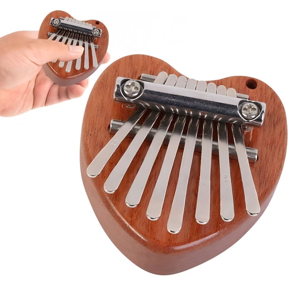 SEPTRIO 8-Key Kalimba Thumb Piano | Mini Wooden Musical Instrument | Portable Finger Harp with Lanyard | Compact Travel Size | Natural Wood & Steel Keys | Professional Performance Instrument
