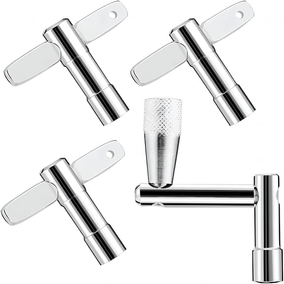SEPTRIO Drum Keys 3-Pack Drum Tuning Key with Continuous Standard Motion Speed Key,Universal Drum Key Tuner (Chrome-Plated Steel)