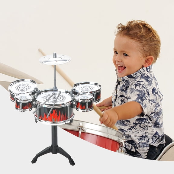SEPTRIO Drum Set for Toddlers 1-3,Kids Drum Set Musical Instruments,Toys for 1 2 3 Year Old Boy Holiday Gift Birthday Gift,Compact Size Drum Kit for Babies Boy Girl 6 12 18 Month