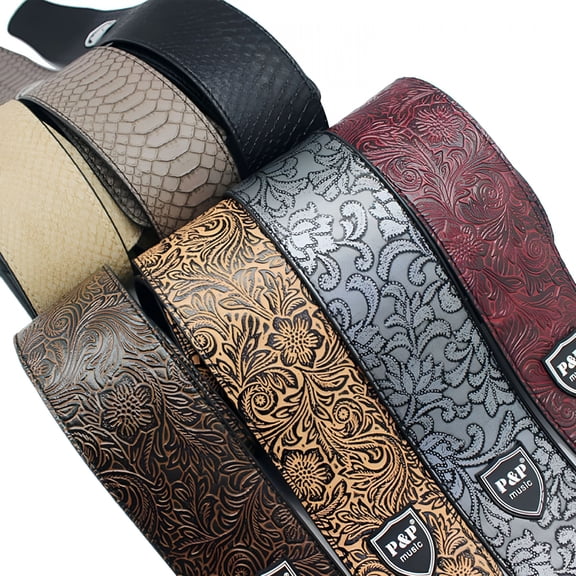 SEPTRIO Full Grain Genuine Padded Soft Leather Guitar Strap for Electric,Acoustic,And Bass Guitars Guitar Straps Acoustic