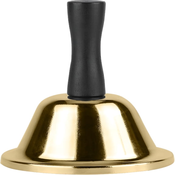 SEPTRIO Gold Hand Bell,Steel Call Bell for Wedding,Adults,Dinner Bells,Classroom Bells,Alarm,Jingles,Ringing