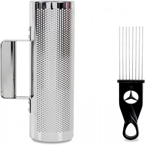 SEPTRIO Guiro Instrument Stainless Steel Guiro 8" 3" Professional Metal Shaker with Scraper, Band Accompaniment Sand Hammer Latin Musical Training Tool Percussion Instruments