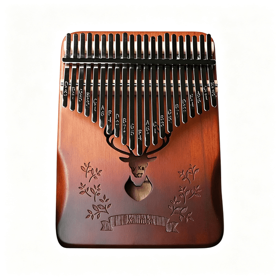 SEPTRIO Kalimba Thumb Piano 21 Key Marimba Wood Mbira Hand Rest Portable Mahogany African Finger Piano Pocket Music Instrument with Instruction Carrying Bag for Gig Party Beginners Gift