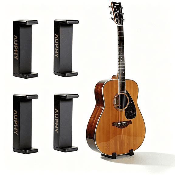 SEPTRIO XIBUFE Sgs22 Acoustic Guitar Stand Clip-On 2-Pack for Daily Practice,Quick Pick Up & Put Down Seamless Play-To-Rest Switching,A Great Addition to Traditional A-Frame Or Floor Stands,Black