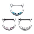 thumbnail image 1 of SEPTUM CLICKER NOSE RING 16G (A) Lt Blue (B/6/5), 1 of 3
