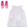 thumbnail image 1 of My Life As White Sequin Dress Fashion Set for 18-inch Dolls, 2 Pieces, 1 of 9