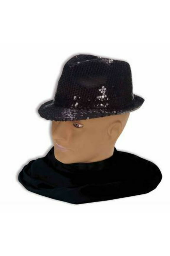 SEQUIN FEDORA-BLACK