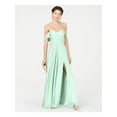 thumbnail image 1 of SEQUIN HEARTS Womens Green Off Shoulder Full-Length Formal Shift Dress 1, 1 of 3