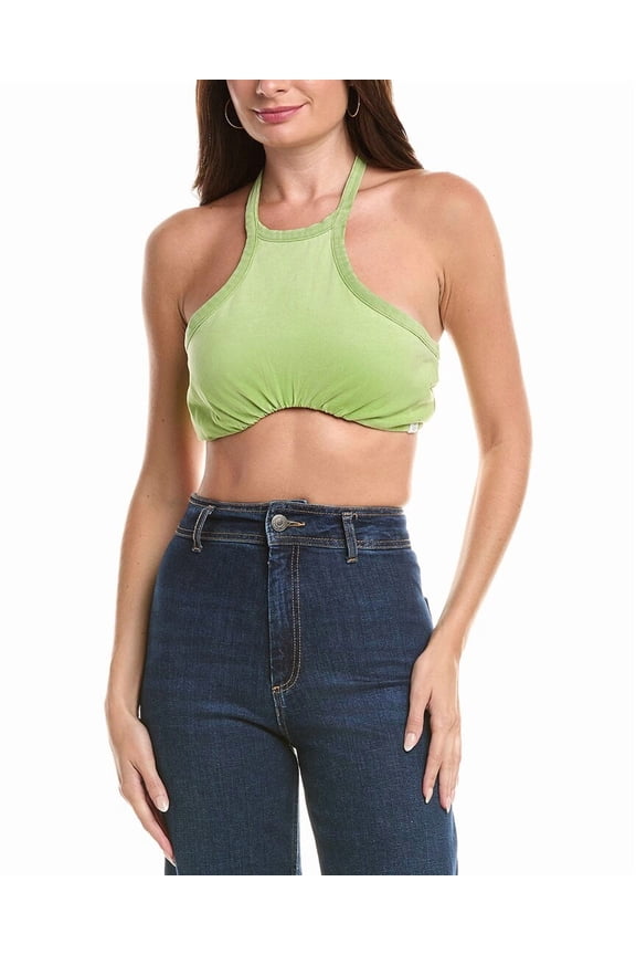 womens Nellie Halter Tank Top, s, Green