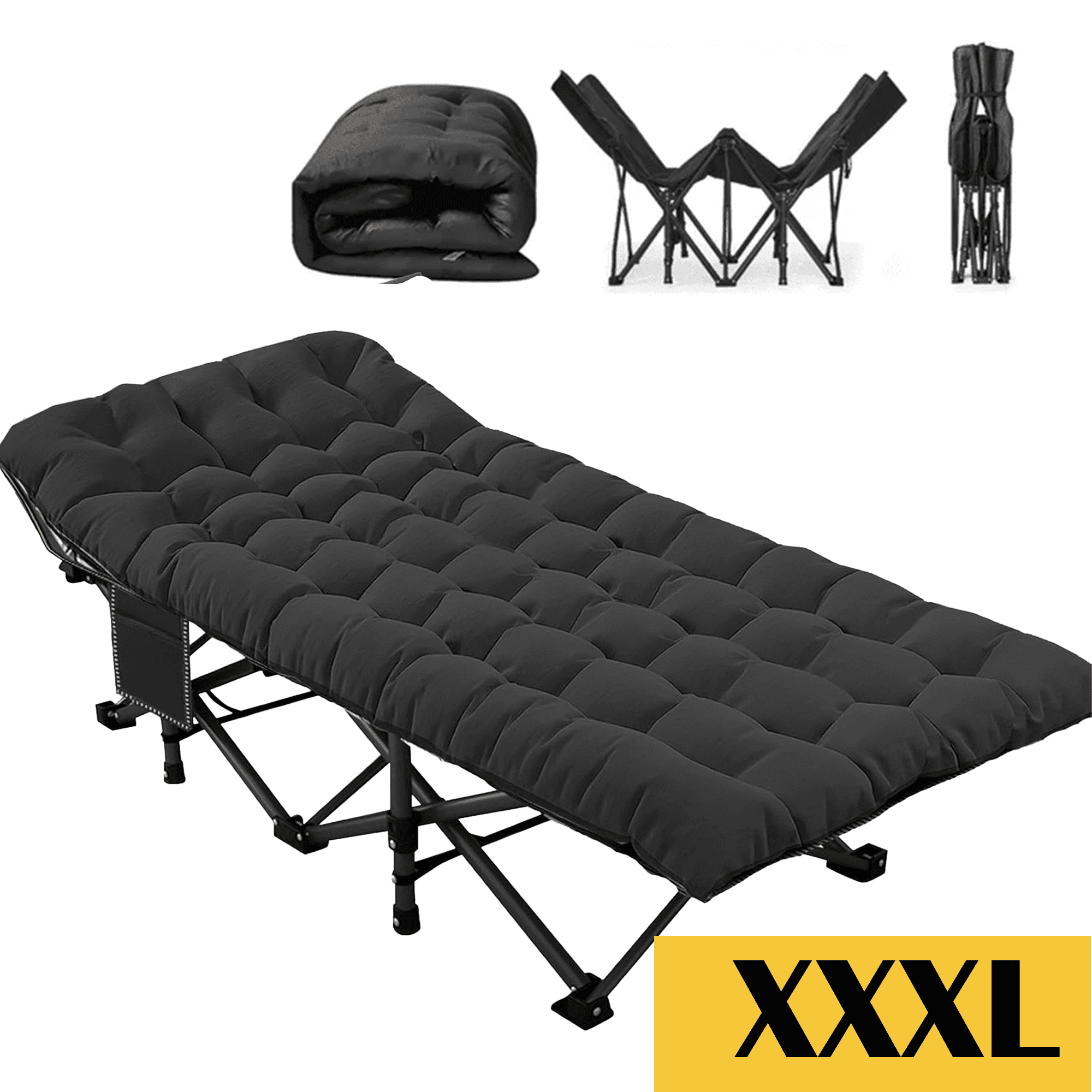 Openable Cots SERABETTO Oversized Camping Cot,XXXL-83*32in Folding Camping Cot Bed ...