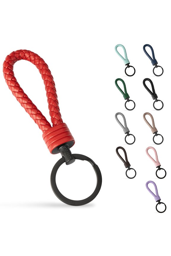 Leather Key Holder [Strong] Red, Key Chains for Car Keys Keyrings