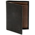 thumbnail image 1 of SERASAR | Men's Leather Wallet [Vintage] with RFID Protection | Black | Real leather | 12 card slots | Including GiftBox | Great gift idea | Men's Leather Wallet | Men Wallet, 1 of 9