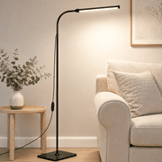 SERBASIC LED Floor Lamp, Dimmable Standing Light Height Adjustable with 360  Flexible Gooseneck, 2-in-1 Lash Lamp & Desk Light for Makeup, Tattoo & Office, 3 Color Modes, USB Powered Black