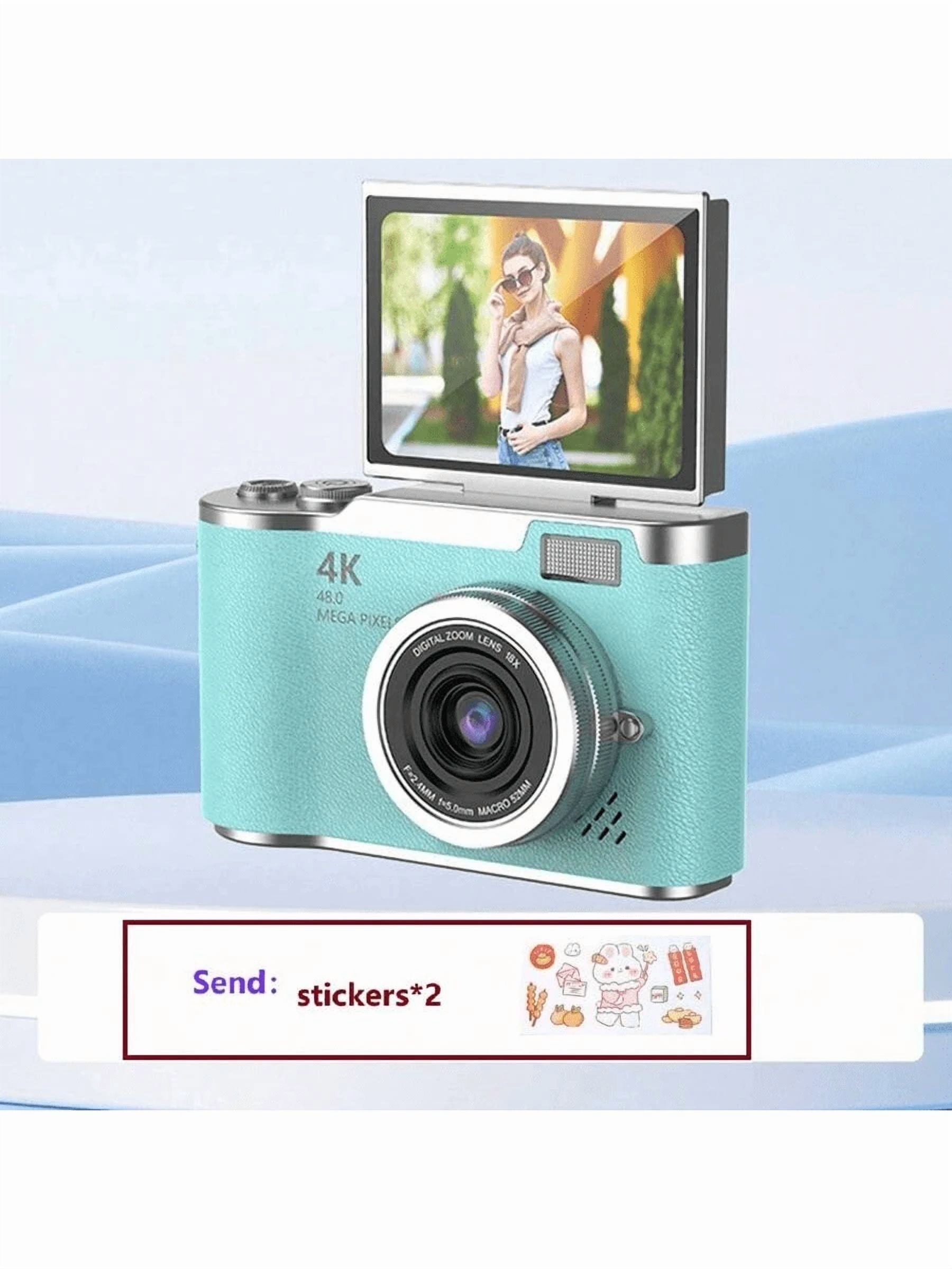 SEREE 4K Clamshell Digital Camera, 48MP Rechargeable with 2.4-Inch ...