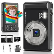 SEREE Digital Camera 4K 64MP 16X Zoom Autofocus Compact Camera with 32GB SD Card