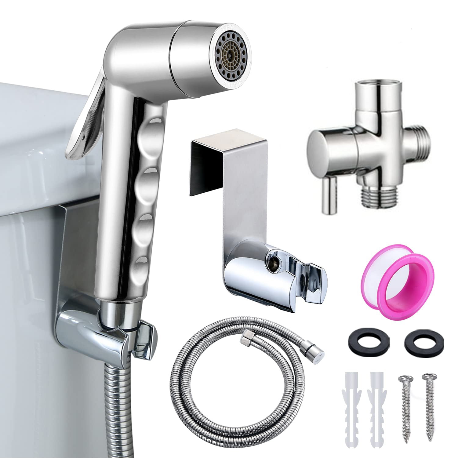 SEREE Handheld Bidet Sprayer for Toilet with Hose Adjustable Water