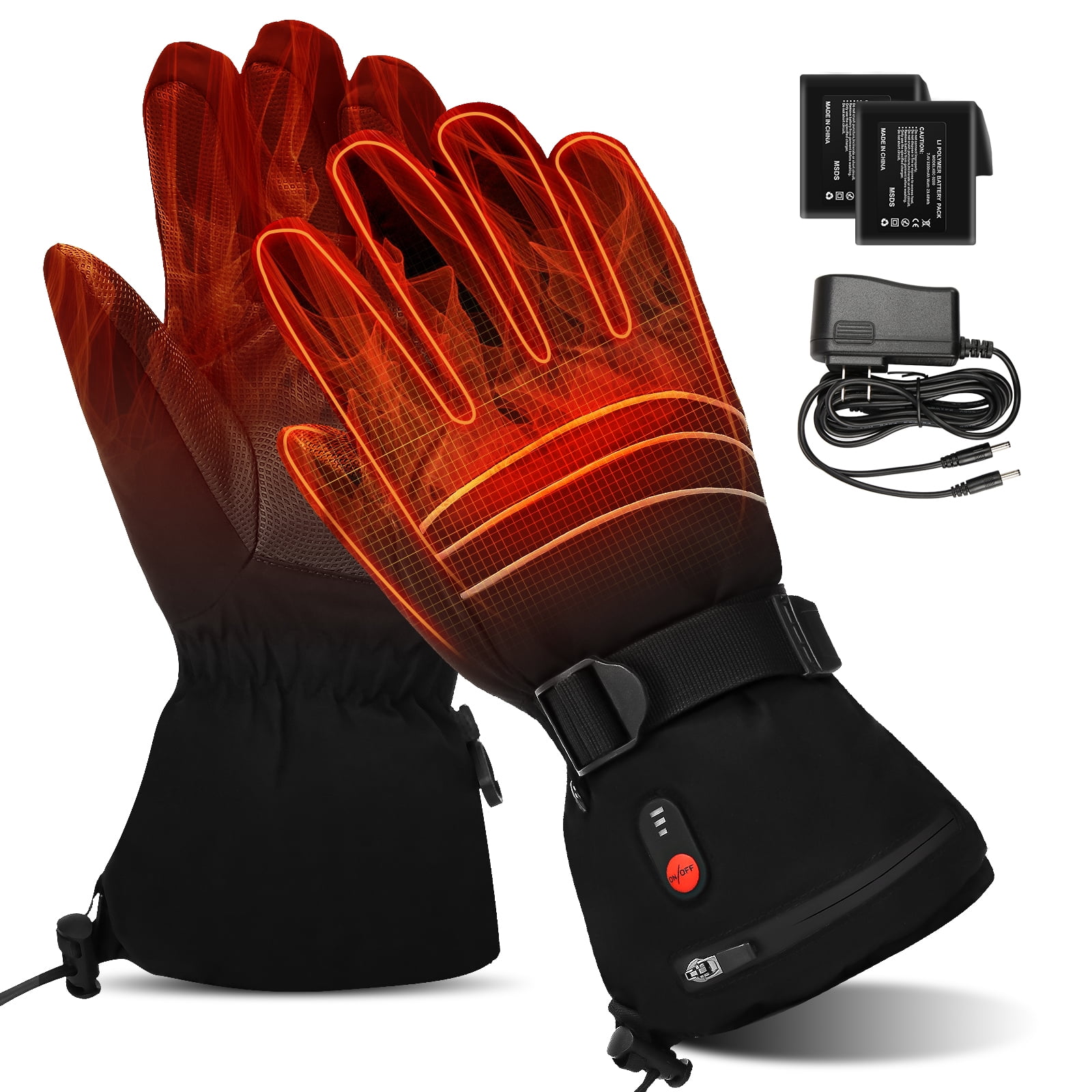 SEREE Heated Gloves for Men Women, 2023 Upgraded 7.4V 3200mAh