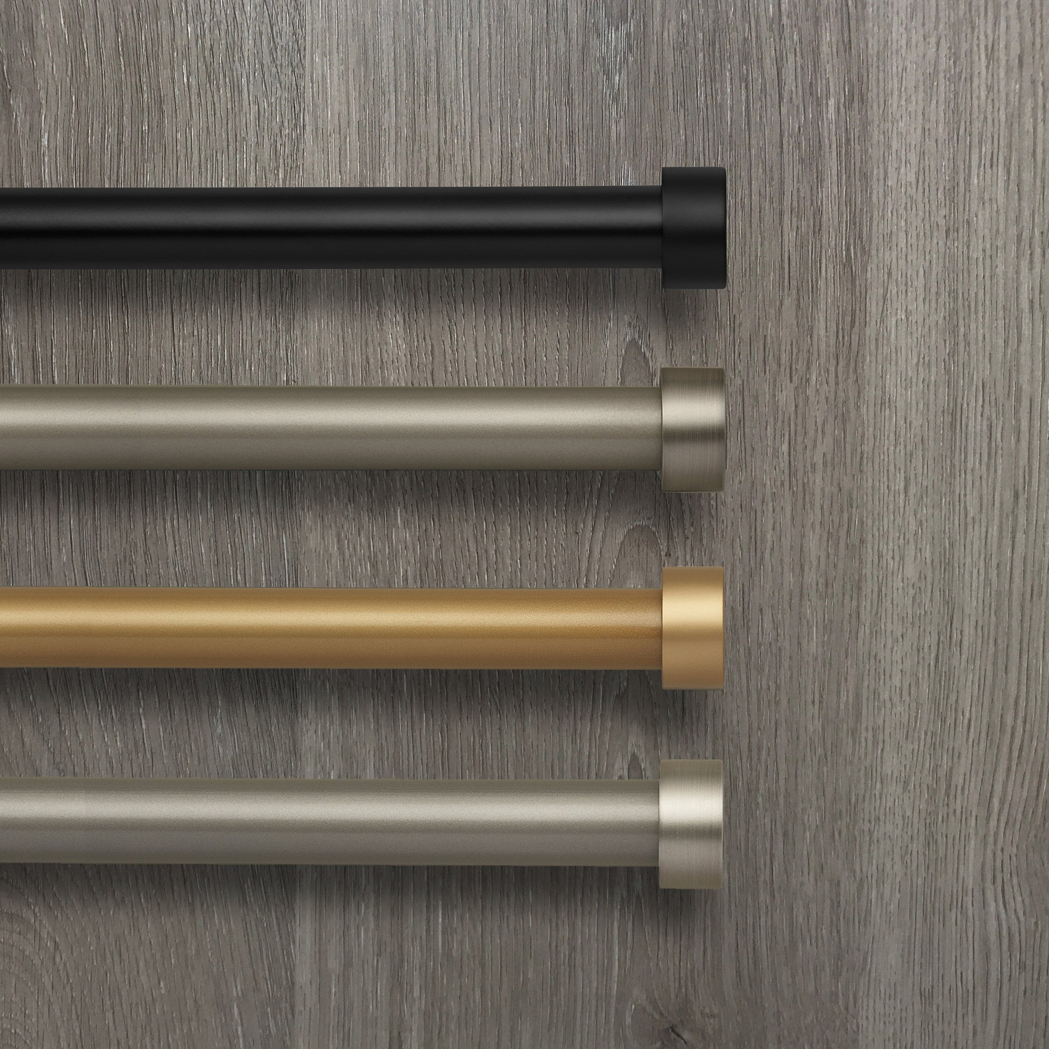 Serena 86-120" Polished Nickel Curtain Rod with Contemporary Cap Finial