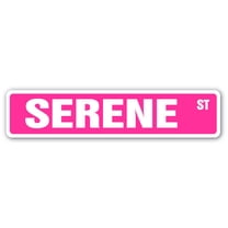 SERENE Street Sign Childrens Name Room Sign | Indoor/Outdoor |  30" Wide
