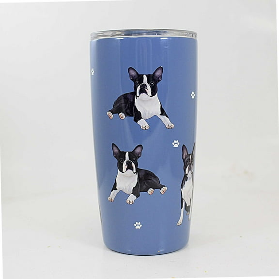 SERENGETI 20 Oz Stainless Steel Boston Terrier Tumblers Vacuum Insulated Travel Mug