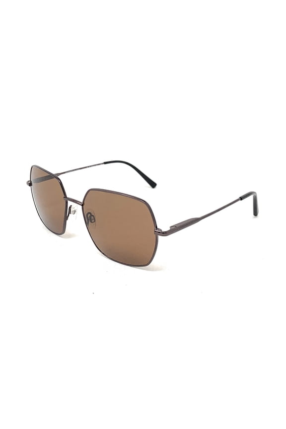 Loy SS548001 Brown Polarized Women's Oversized Sunglasses 56mm