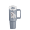 thumbnail image 1 of SERENGETI Westie 40 Oz Stainless Steel Tumbler with Handle and Straw for Pet Lovers, 1 of 7