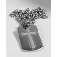 thumbnail image 1 of SERENITY PRAYER AROUND CROSS SOLID THICK STAINLESS STEEL RELIGION NECKLACE, 1 of 6