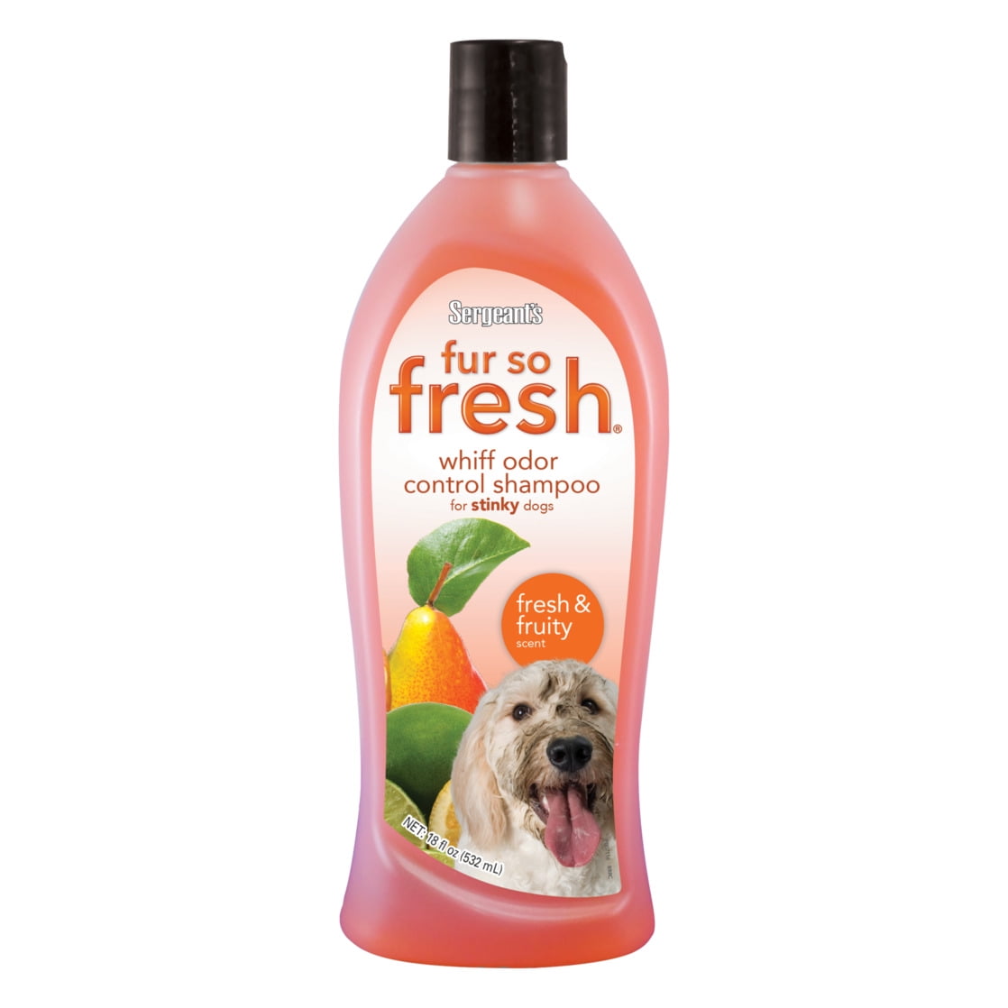 SERGEANT'S FUR SO FRESH WHIFF Odor Control Dog Shampoo, Fresh & Fruity, 18 oz