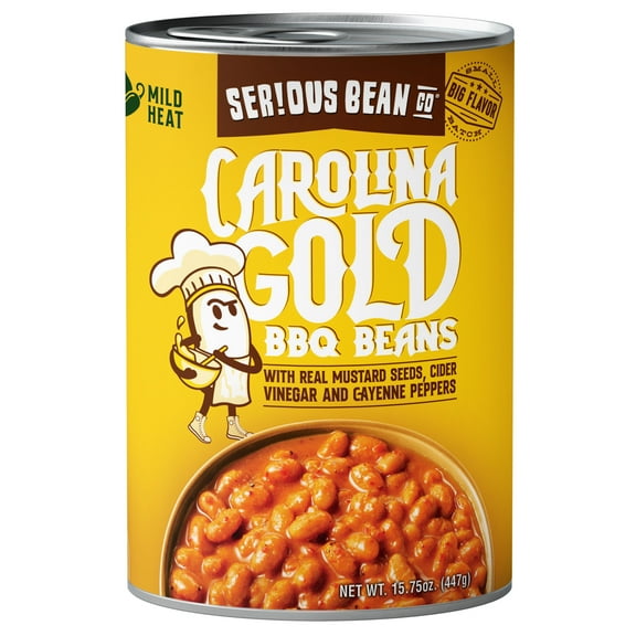 SERIOUS Bean Co Carolina Gold BBQ Beans, 15.75 Oz Can