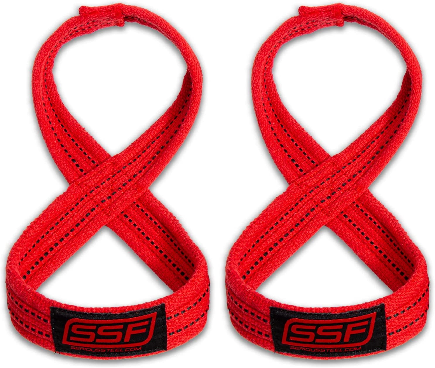 SERIOUS STEEL FITNESS Figure 8 Lifting & Deadlift Straps Heavy Duty