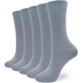 thumbnail image 1 of SERISIMPLE 5 Pairs Bamboo Dress Casual Sock for Women Mid-Calf Crew Socks Soft Lightweight (Blue, Medium), 1 of 6