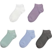SERISIMPLE Kids Thin Ankle Viscose Bamboo School Socks Stretch Cuffs Athletic Sock Anti-odor 5 Pairs (Assorted, Medium)