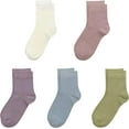 thumbnail image 1 of SERISIMPLE Kids Bamboo School Socks Thin Quarter Ankle Boys and Girls Socks Stretch Cuffs 5 Pairs (Assorted, Medium), 1 of 6