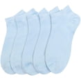 thumbnail image 1 of SERISIMPLE Women Viscose Bamboo Ankle Socks Low Cut Thin Sock Lightweight Pastal Color Soft Sock 5 Pairs (Blue, Large), 1 of 6