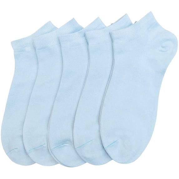 SERISIMPLE Women Bamboo Ankle Socks Thin Soft Low-Cut Lightweight Breathable Sock 5 Pairs (Blue, Medium)
