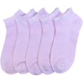thumbnail image 1 of SERISIMPLE Women Bamboo Ankle Socks Thin Soft Low-Cut Lightweight Breathable Sock 5 Pairs (Purple, Large), 1 of 6