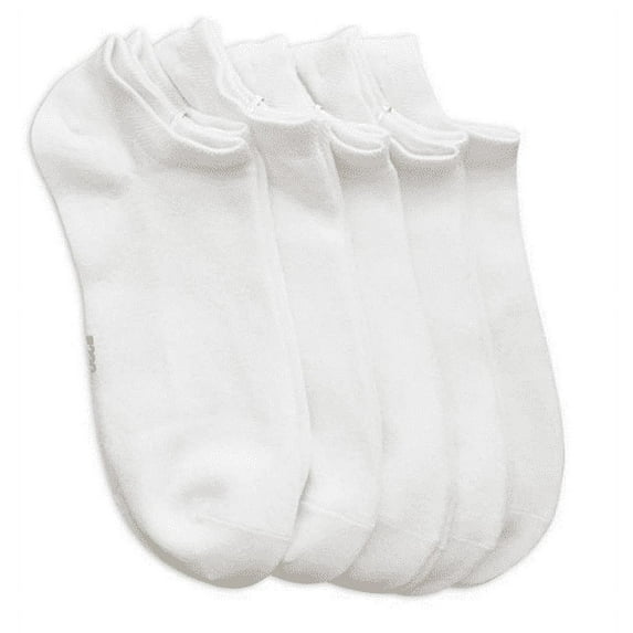 SERISIMPLE Women Bamboo Athletic Thin No Show Socks 5 Pair (White, Medium)