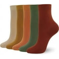 thumbnail image 1 of SERISIMPLE Women Thin Ankle Socks Bamboo Crew Lightweight Soft Breathable Socks 5 Pairs (Christmas Limited, Medium), 1 of 6