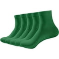 thumbnail image 1 of SERISIMPLE Women Thin Ankle Socks Bamboo Crew Lightweight Soft Breathable Socks 5 Pairs (Forestgreen, Large), 1 of 6